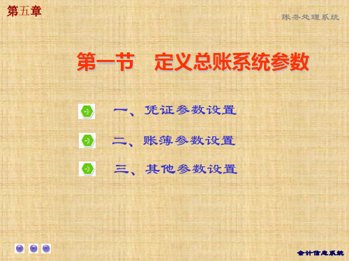 第五章  会计信息系统账务处理   《会计信息系统》PPT课件
