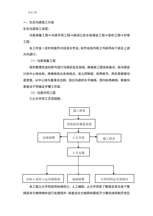 生态沟渠施工方案设计