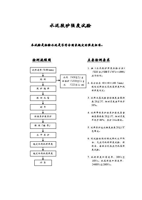 水泥胶砂强度试验流程图