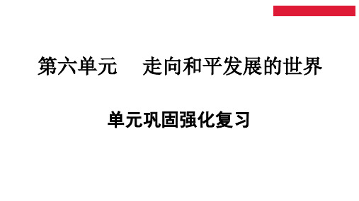 初三历史走向和平发展的世界复习课件