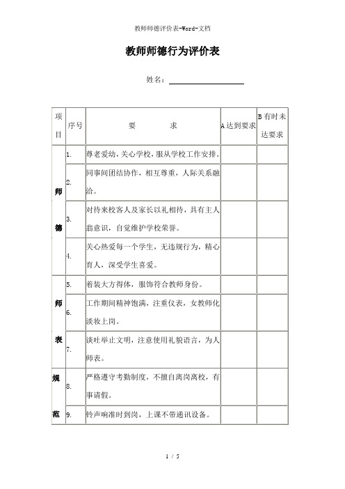 教师师德评价表-Word-文档