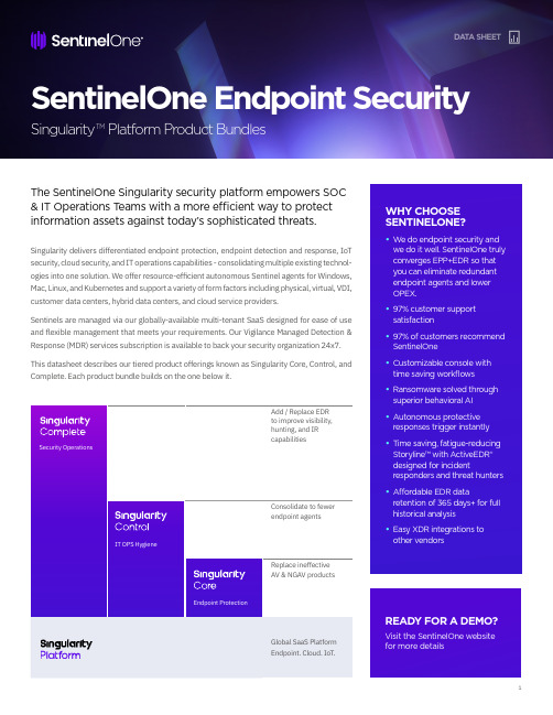 SentinelOne Singularity安全平台产品说明书