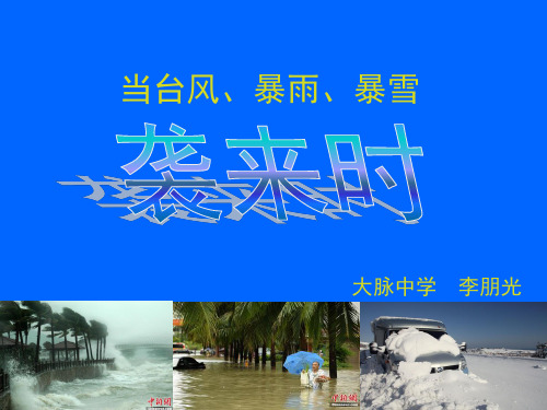 当台风、暴雨、暴雪袭来时