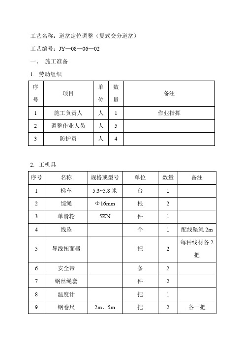 道岔定位调整(复式)(孙立聘)