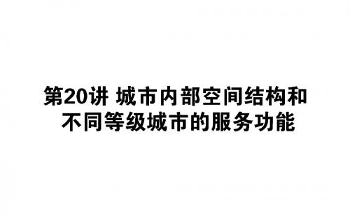 2019版高考地理(人教版)第一轮总复习课件：第八章 城市与城市化+20