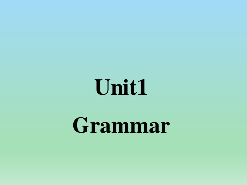 人教版高中英语选修六Unit1 Grammar 课件