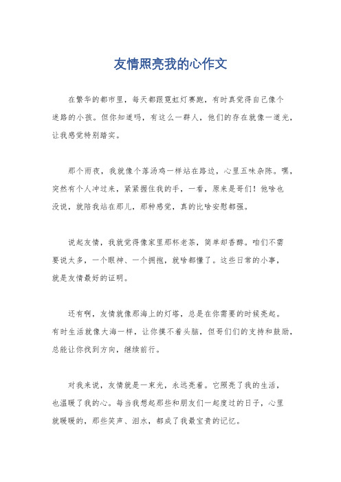 友情照亮我的心作文