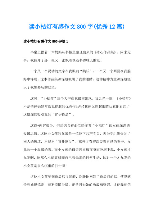 读小桔灯有感作文800字(优秀12篇)