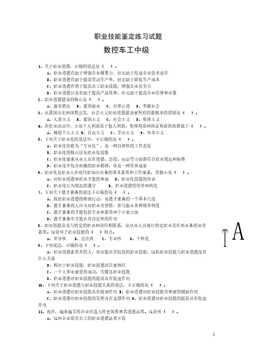 【VIP专享】数车中级题库 2