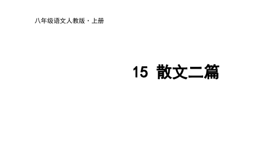 统编版八年级语文上册16散文二篇课件