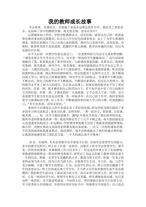 我的教师成长故事