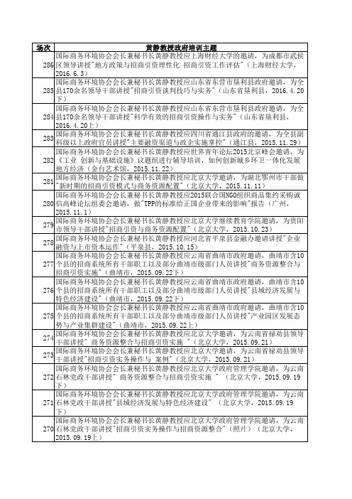 黄静教授政府培训实际案例