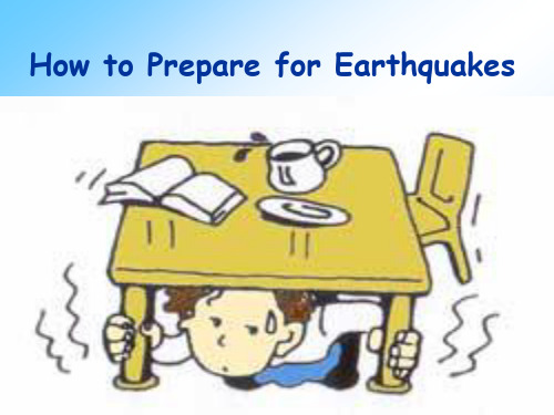 新视野第三册unit six   How to prepare for earthquakes