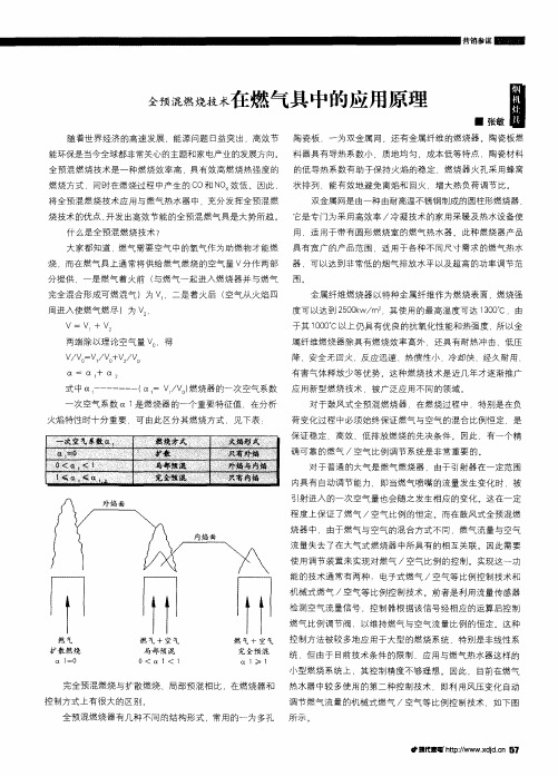 全预混燃烧技术在燃气具中的应用原理