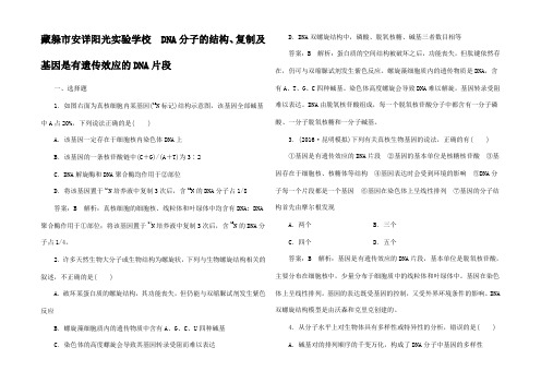 高考生物一轮复习 第六单元 遗传的分子基础DNA分子的结构