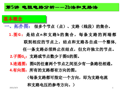 电阻电路分析——2b法和支路法