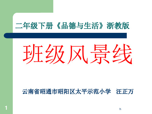 小学品德与生活二年级下册《1班级风景线》PPT课件