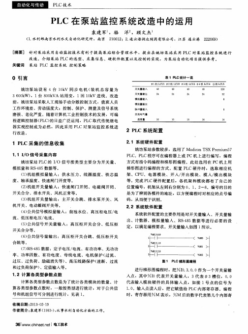 PLC在泵站监控系统改造中的运用