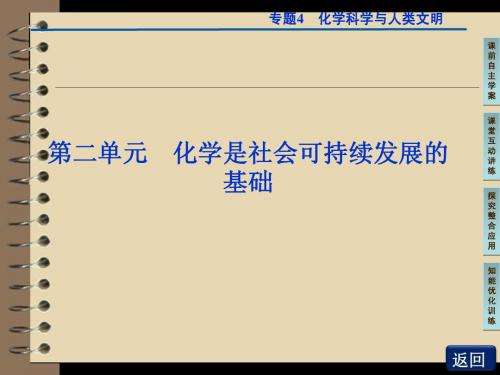 第二单元 化学是社会可持续发展的基础