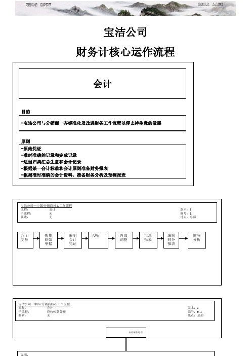 宝洁财务核心运作流程个流程