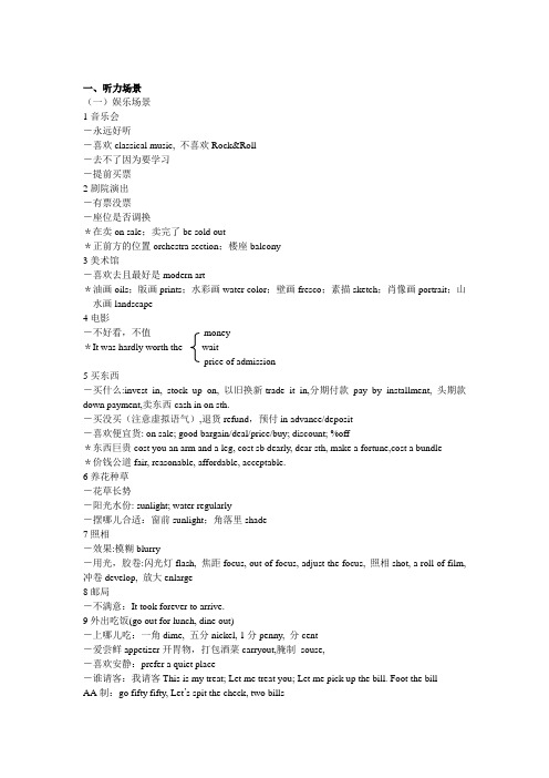 新托福听力考试笔记