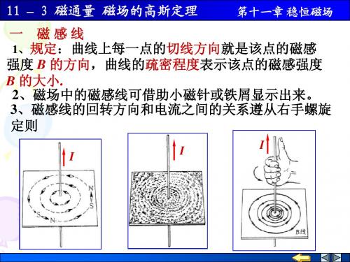 11-3 磁通量 磁场的高斯定理