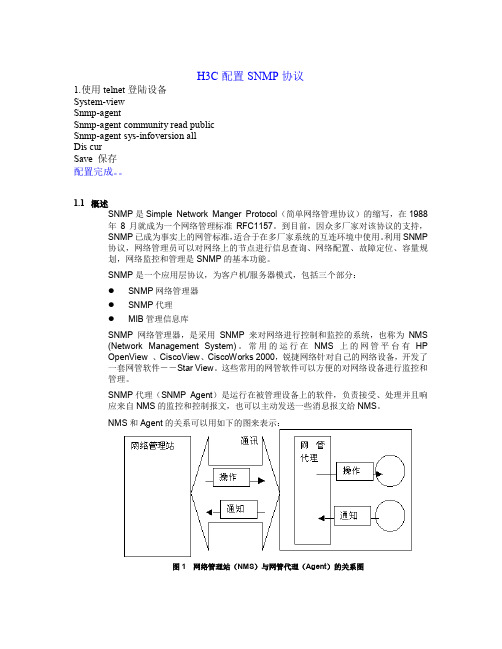 H3C配置SNMP协议