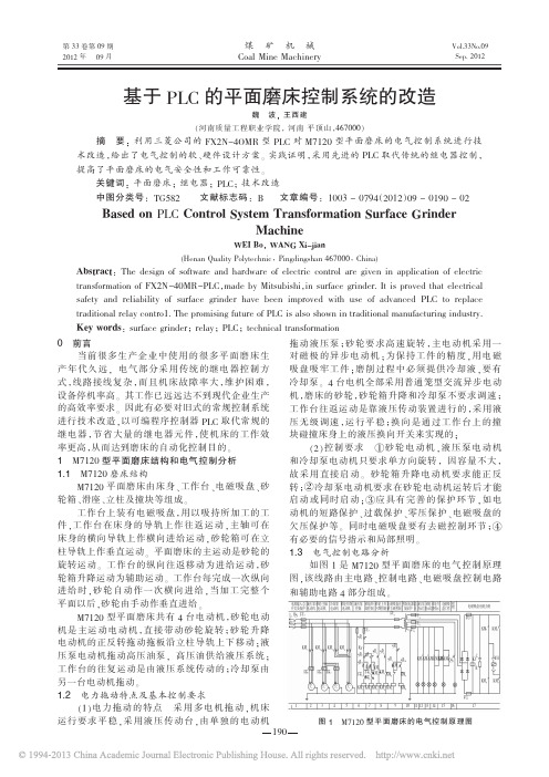 基于PLC的平面磨床控制系统的改造