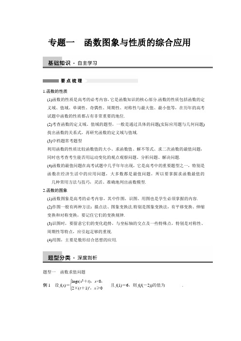 2013届高考数学一轮复习教案专题一函数图象与性质的综合应用