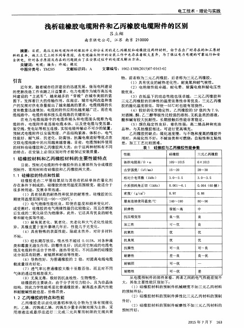 浅析硅橡胶电缆附件和乙丙橡胶电缆附件的区别