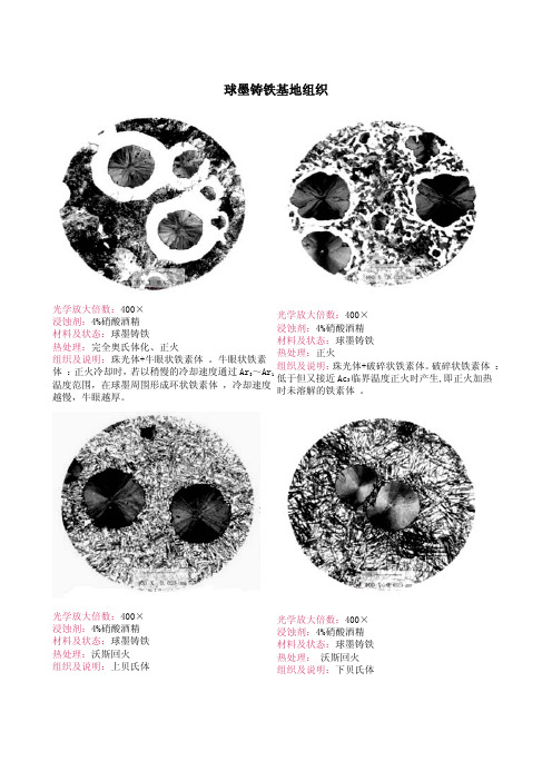 球墨铸铁基地金相组织