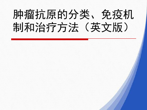 肿瘤抗原的分类、免疫机制和治疗方法(英文版)