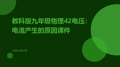 教科版九年级物理42电压：电流产生的原因课件