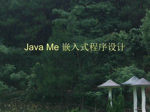 Java Me 嵌入式程序设计chap1课件