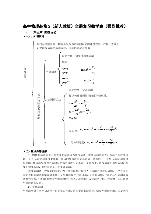 高中物理必修2(新人教版)全册复习教学案(转载)