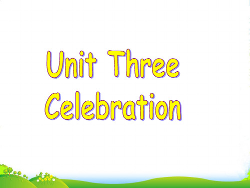 高中英语 Unit3《Celebration》Lesson2 Parties课件4 北师大必修1