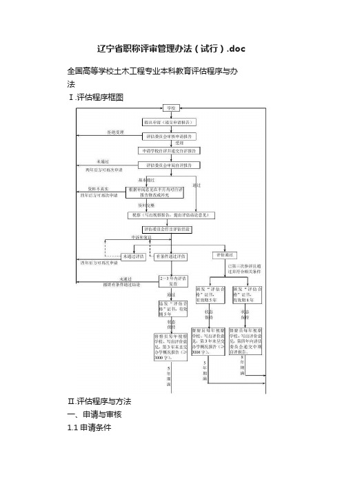 辽宁省职称评审管理办法（试行）.doc