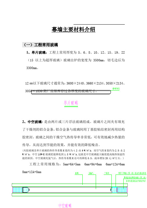 幕墙主要材料介绍及技术性能