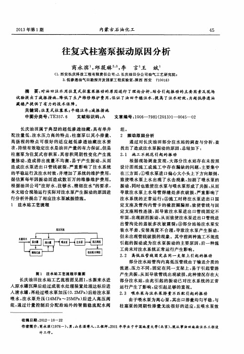 往复式柱塞泵振动原因分析