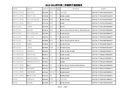 选课人数统计表