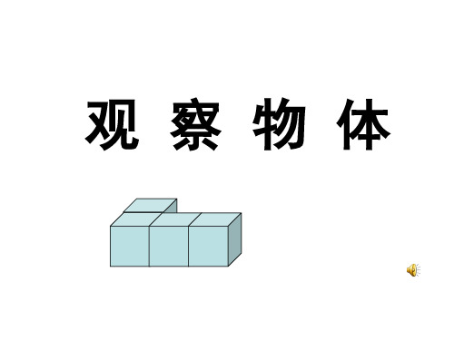 人教版小学二年级数学上册观察物体课件(51张ppt)