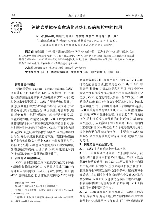 钙敏感受体在畜禽消化系统和疾病防控中的作用