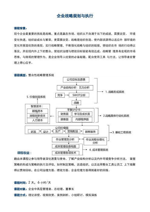 《企业战略规划与执行》