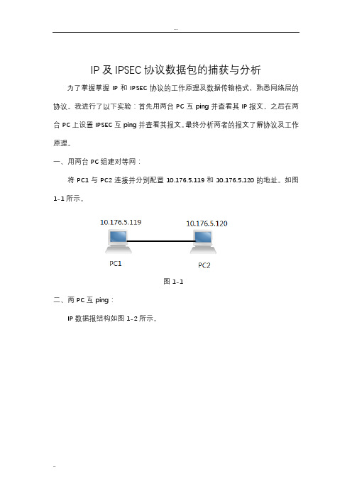 IP及IPSEC协议数据包的捕获与分析