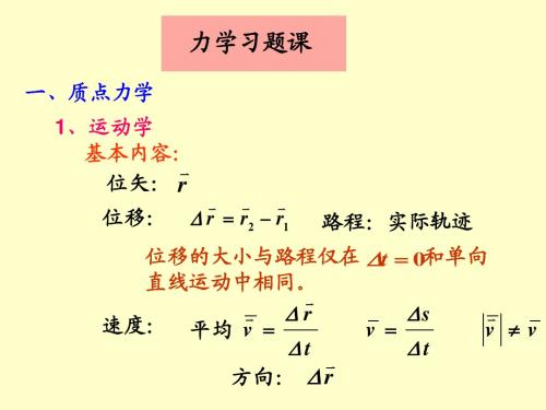 力学习题课