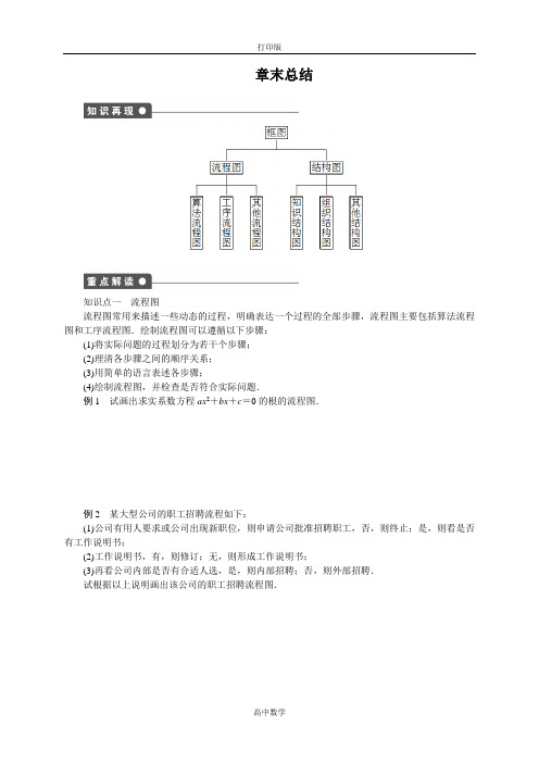 苏教版数学高二-高中数学(苏教版选修1-2第4章《框图》章末总结