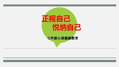 《正视自己,悦纳自己》课件-鲁教版心理健康教育七年级上册