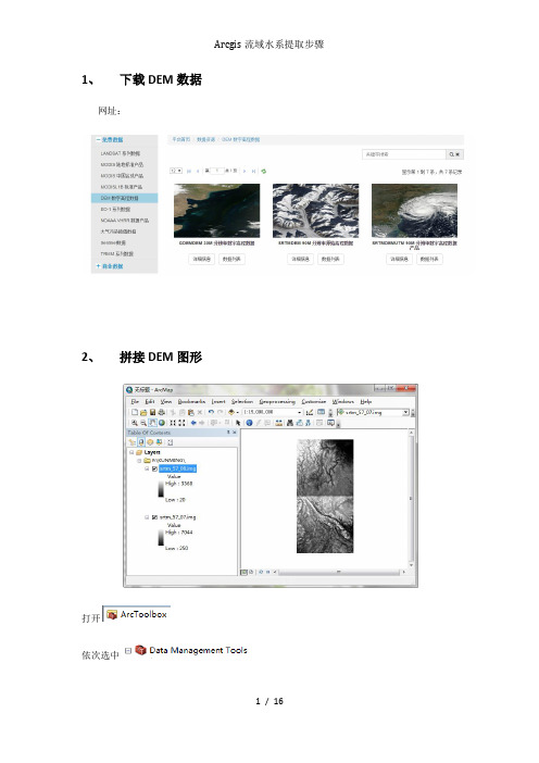 Arcgis流域水系提取步骤