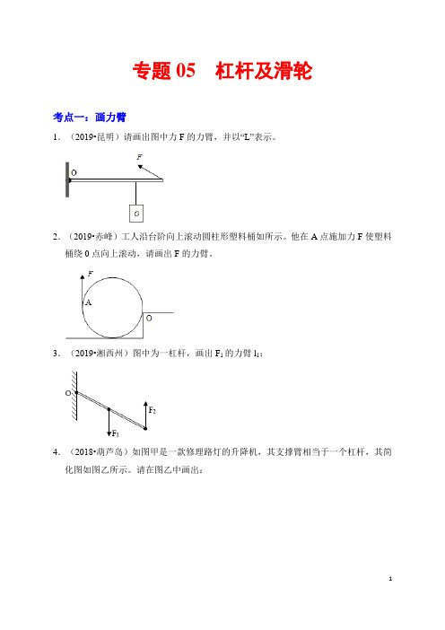 专题05  杠杆及滑轮的作图-作图精解精练