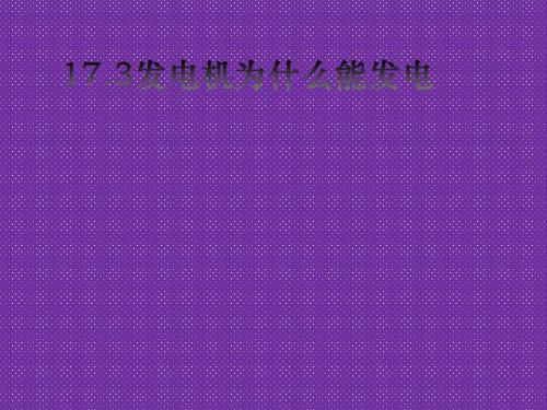 《倍速课时学练》2014届九年级物理(粤教沪科版)下册课时学练课件17.3发电机为什么能发电